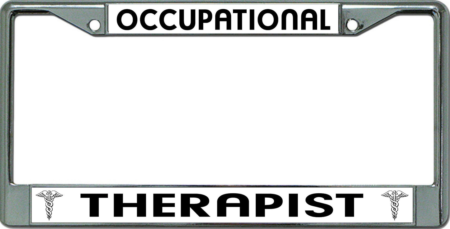 Occupational Therapist Chrome License Plate Frame