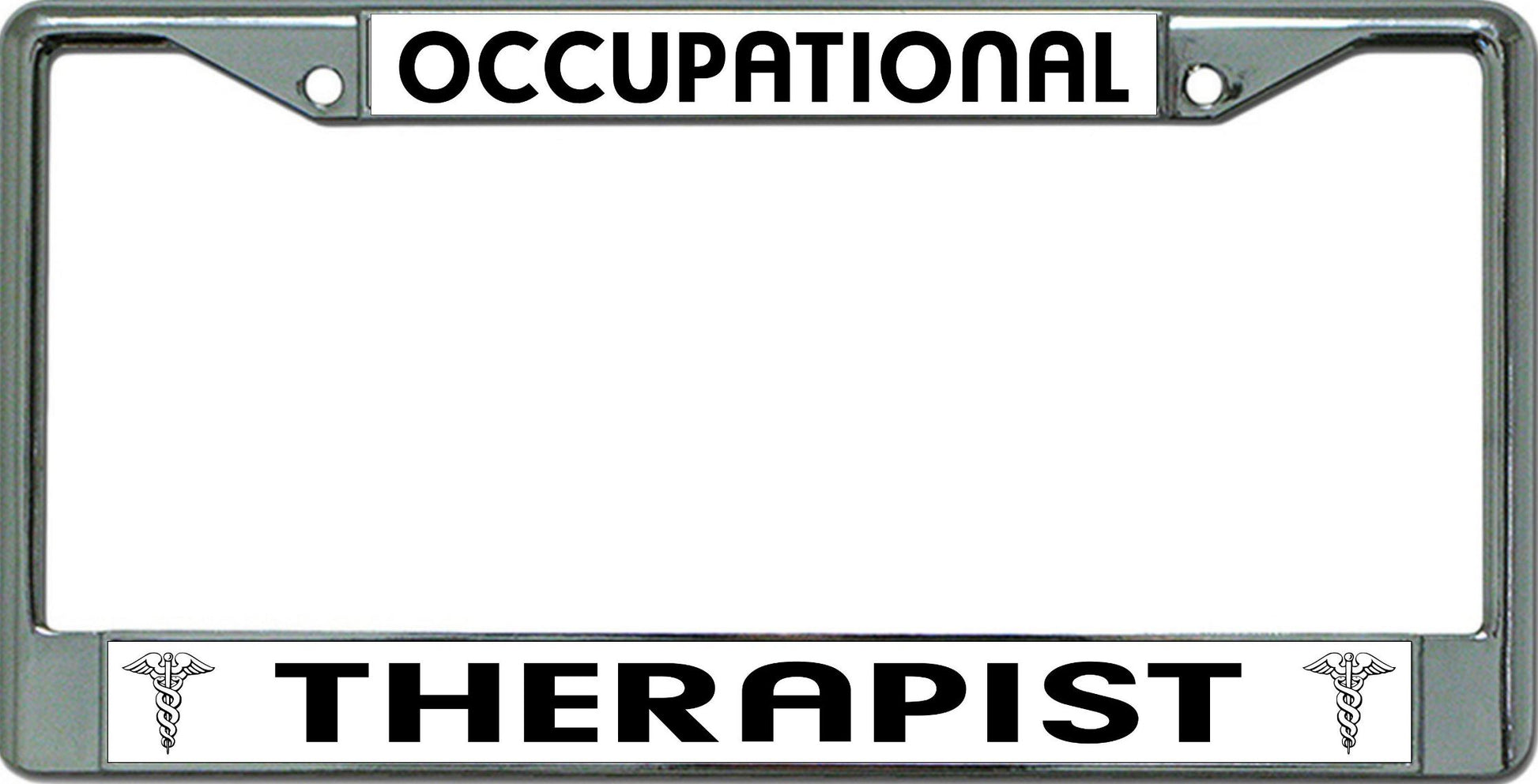 Occupational Therapist Chrome License Plate Frame