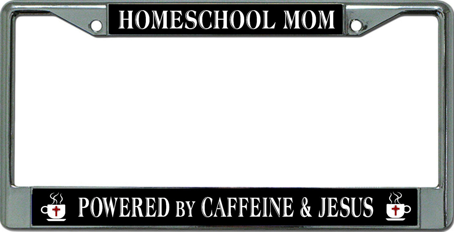 Homeschool Mom Chrome License Plate Frame