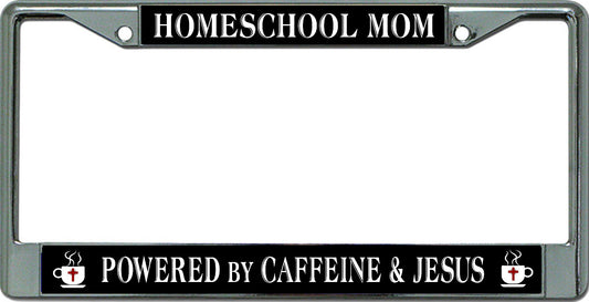 Homeschool Mom Chrome License Plate Frame