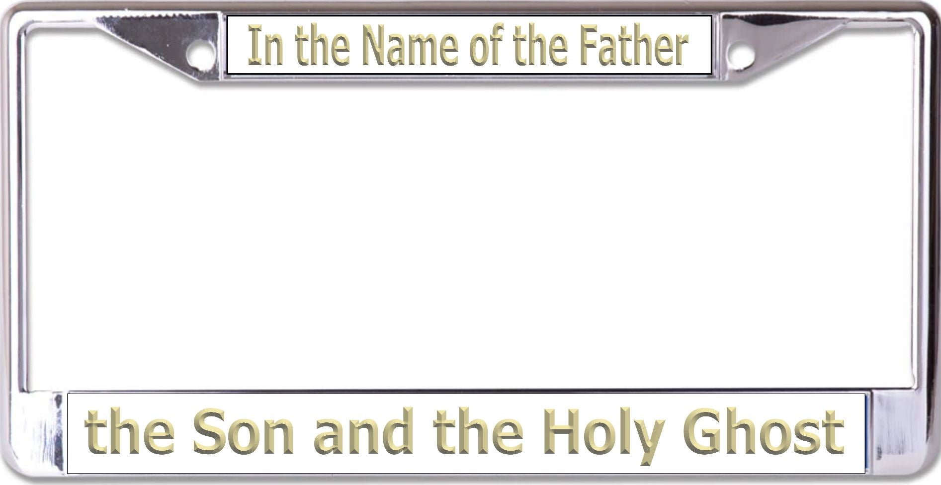 Father Son Holy Ghost Chrome License Plate Frame