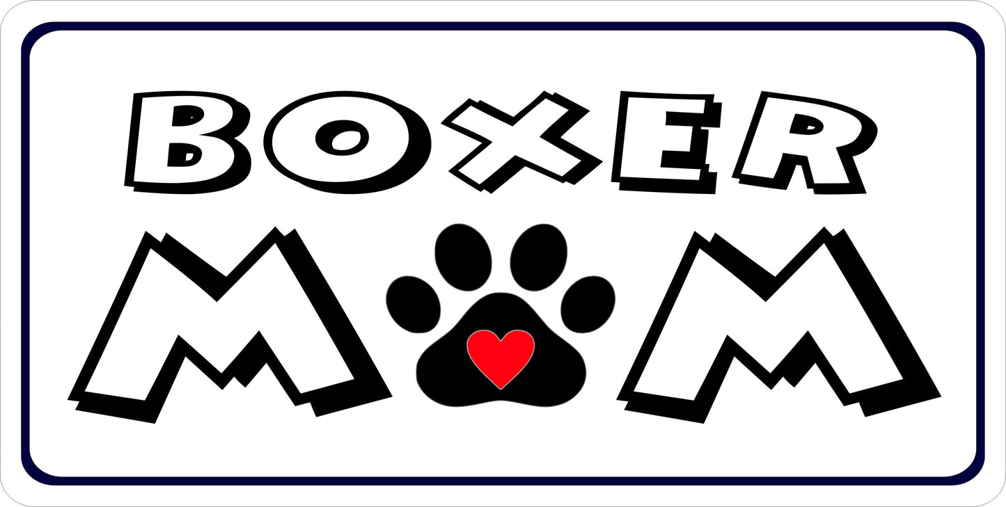 Boxer Mom Photo License Plate