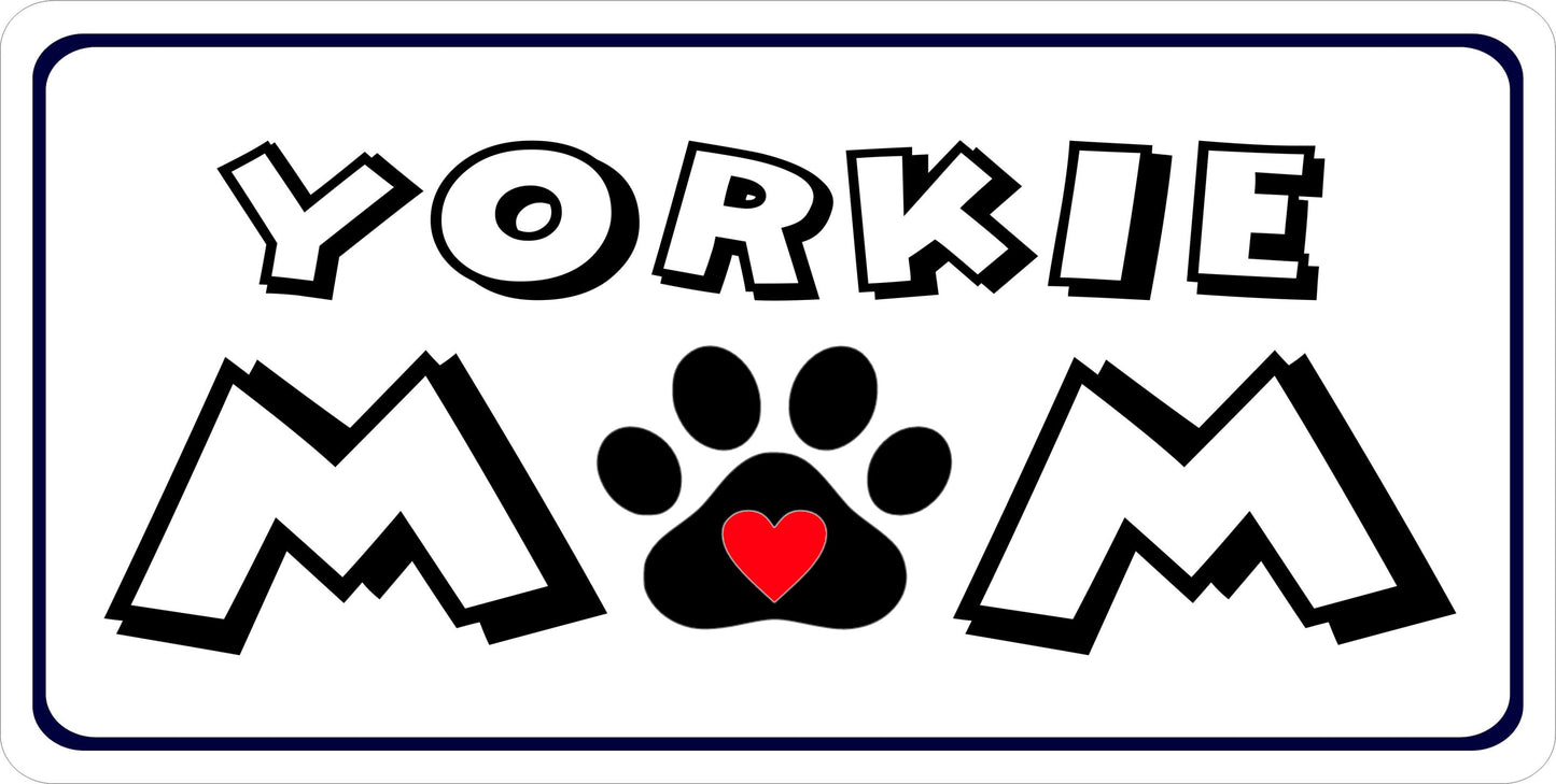 Yorkie Mom Photo License Plate