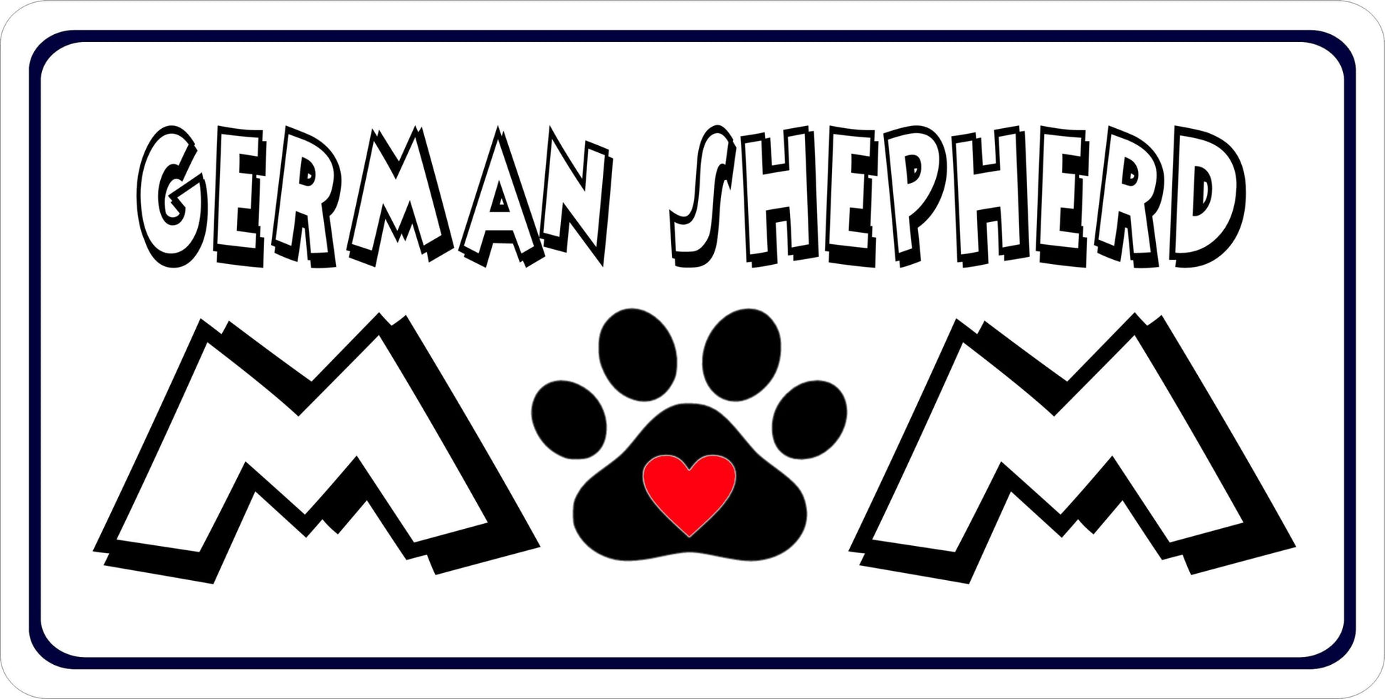 German Shepherd Mom Photo License Plate