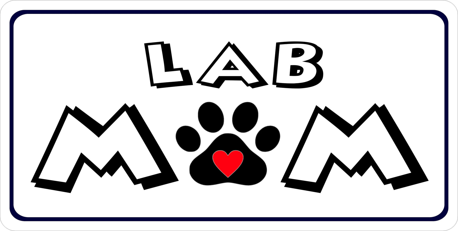 Lab Mom Photo License Plate