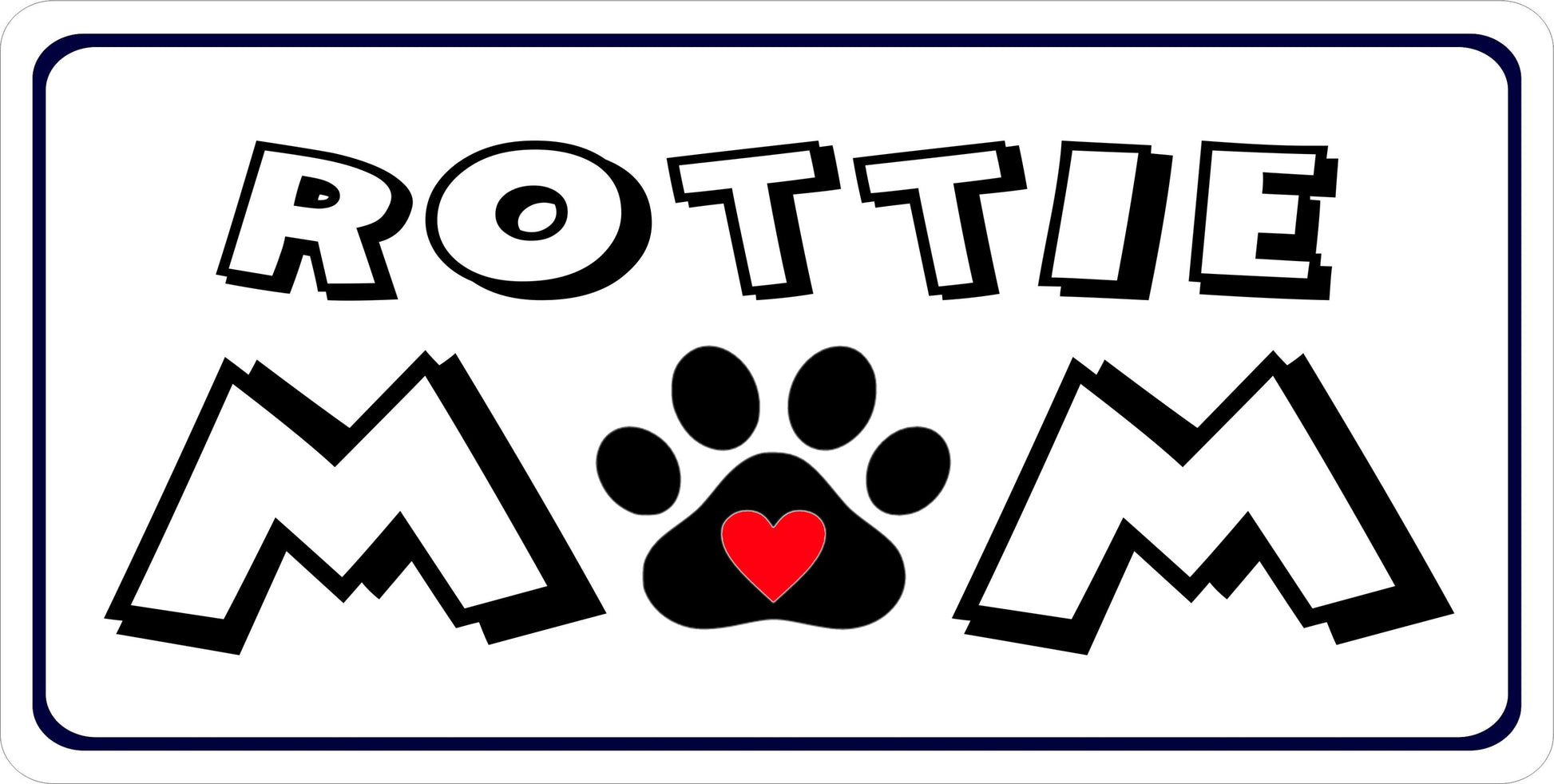 Rottie Mom Photo License Plate