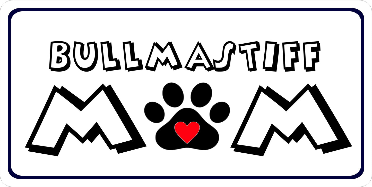 Bull Mastiff Mom Photo License Plate