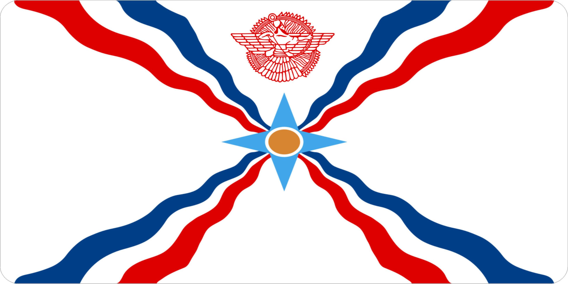 Latin Assyrian Flag Photo License Plate