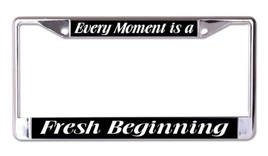 Fresh Beginning Chrome License Plate Frame