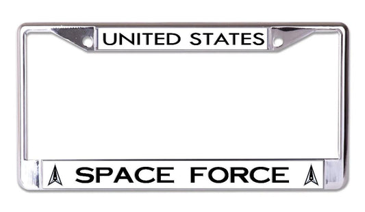 United States Space Force Chrome License Plate Frame