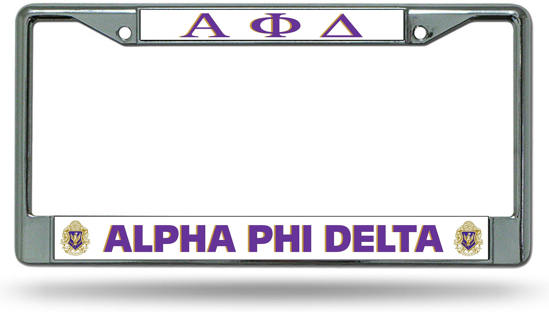 Alpha Phi Delta Chrome License Plate Frame