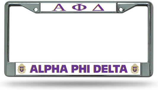 Alpha Phi Delta Chrome License Plate Frame