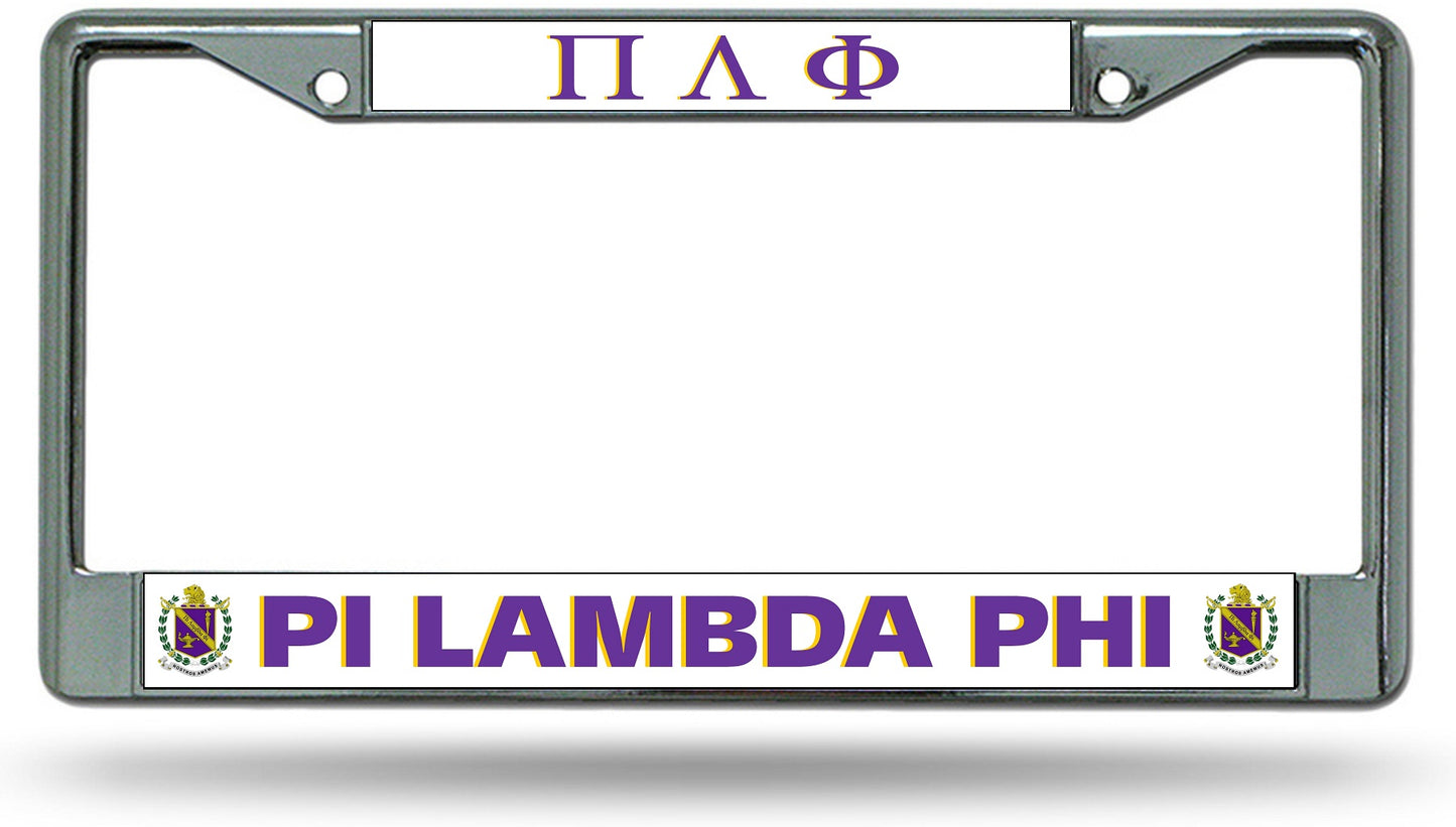 Pi Lambda Phi Chrome License Plate Frame