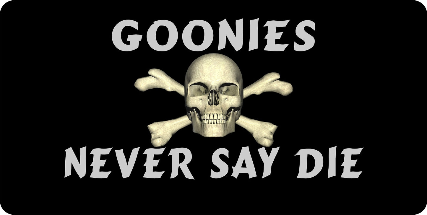 Goonies Never Say Die Photo License Plate