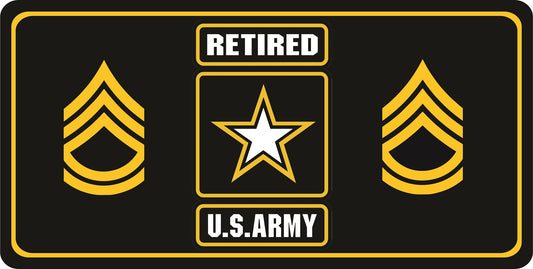 U.S. Army Sergeant First Class Retired Photo License Plate