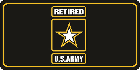 U.S. Army Retired Photo License Plate