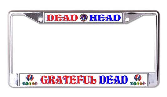 Grateful Dead Dead Head #2 Chrome License Plate Frame