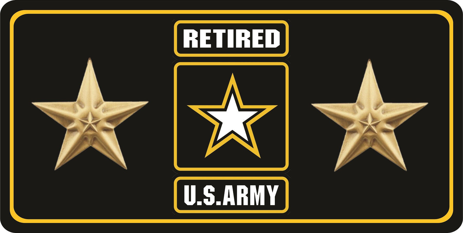 U.S. Army Retired Bronze Star Photo License Plate