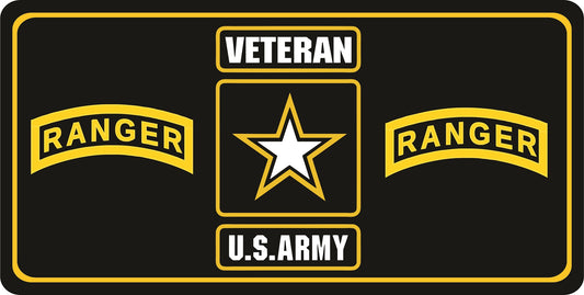 U.S. Army Veteran Ranger Photo License Plate