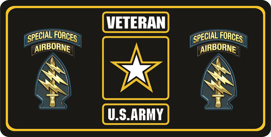 U.S. Army Veteran Special Forces #2 Photo License Plate