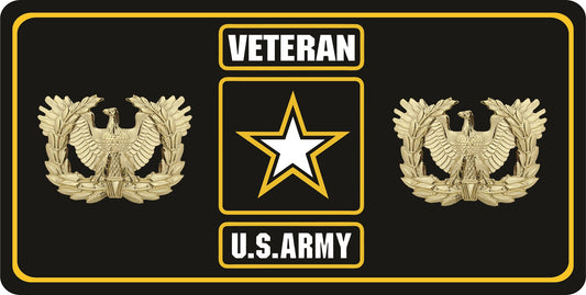 U.S. Army Veteran Warrant Officer Photo License Plate