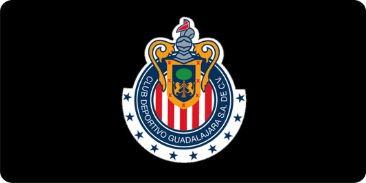 Chivas On Black Photo License Plate