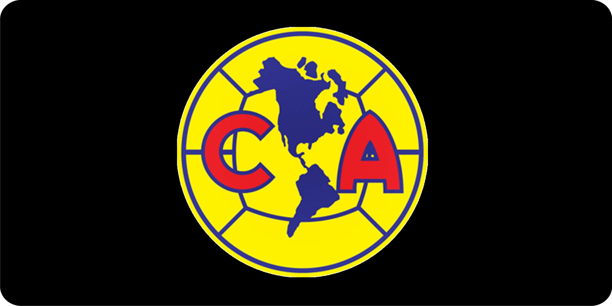 Club America On Black Photo License Plate