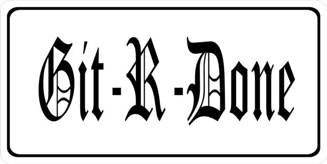 Git-R-Done Photo License Plate