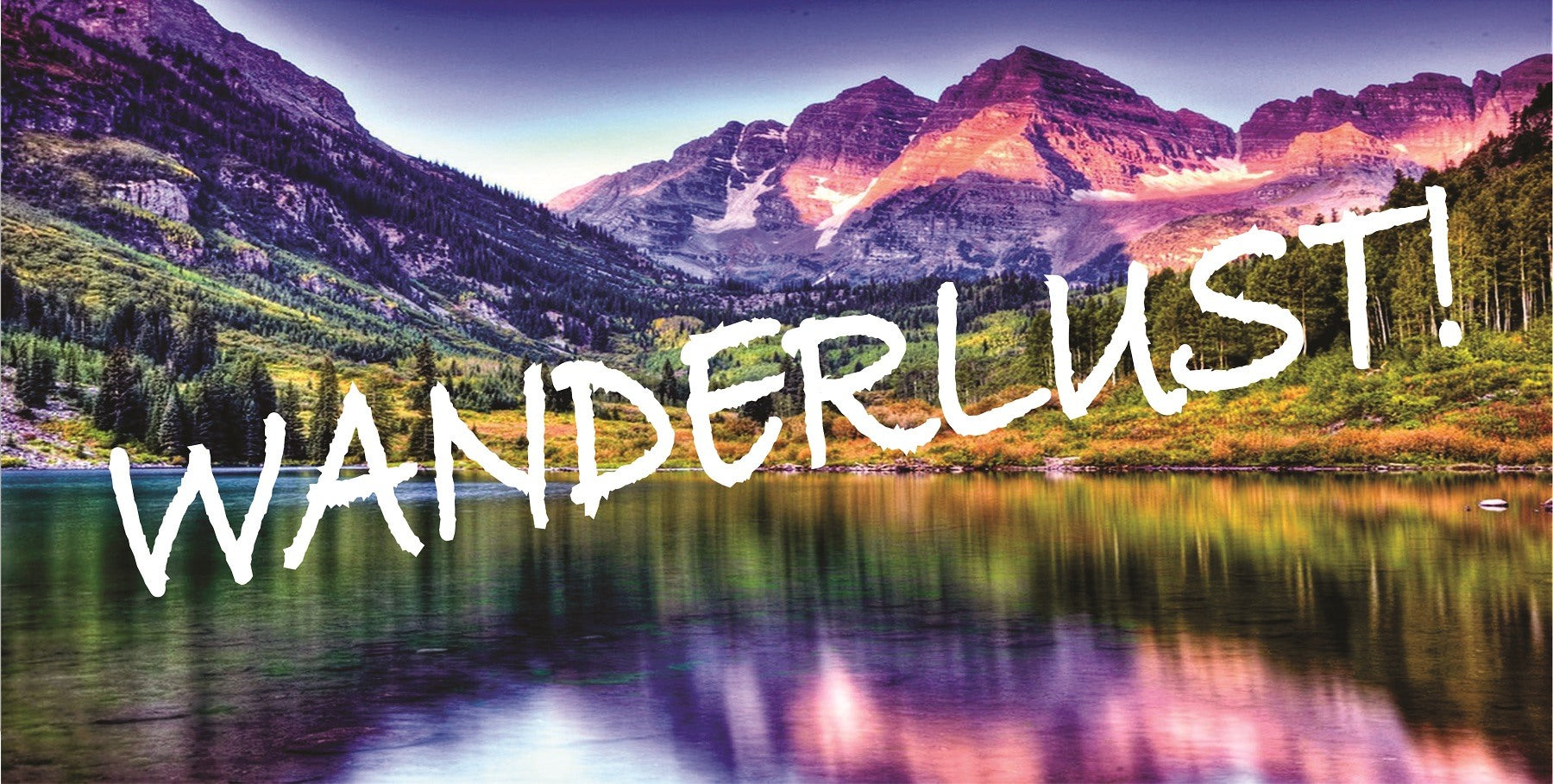 Mountain Wanderlust Photo License Plate