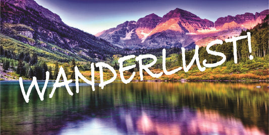 Mountain Wanderlust Photo License Plate