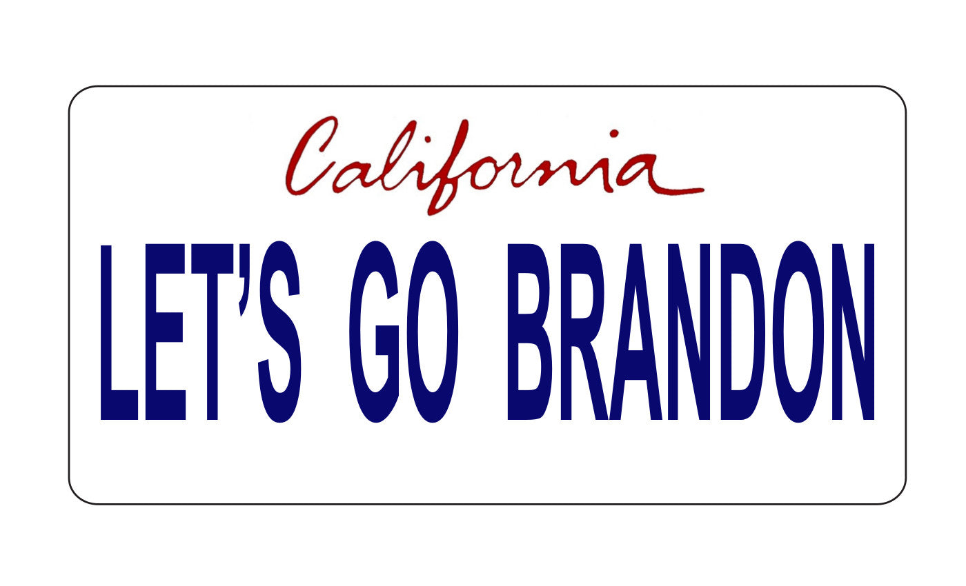 Let's Go Brandon California Photo License Plate