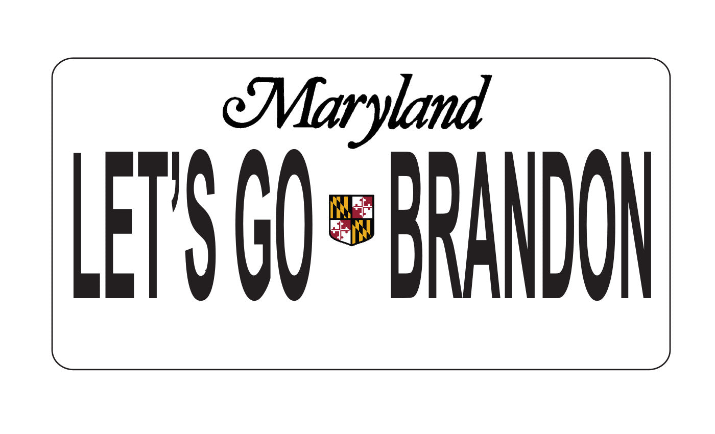 Let's Go Brandon Maryland Photo License Plate