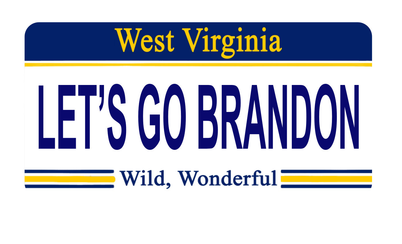 Let's Go Brandon West Virginia Photo License Plate