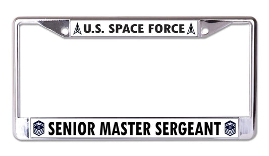 U.S. Space Force Senior Master Sergeant Chrome Frame