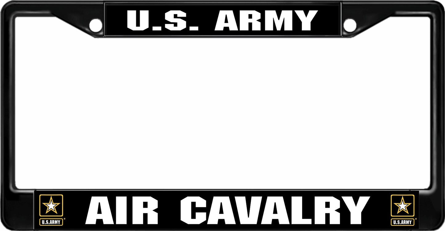 U.S. Army Air Cavalry Black License Plate Frame