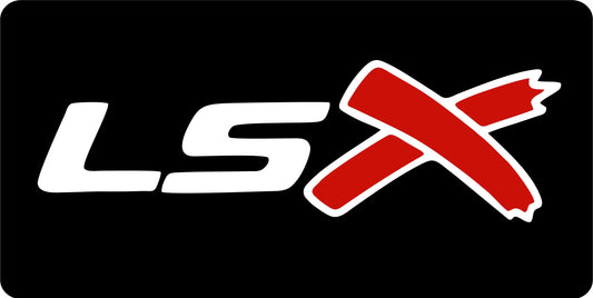 LSX Logo On Black Photo License Plate