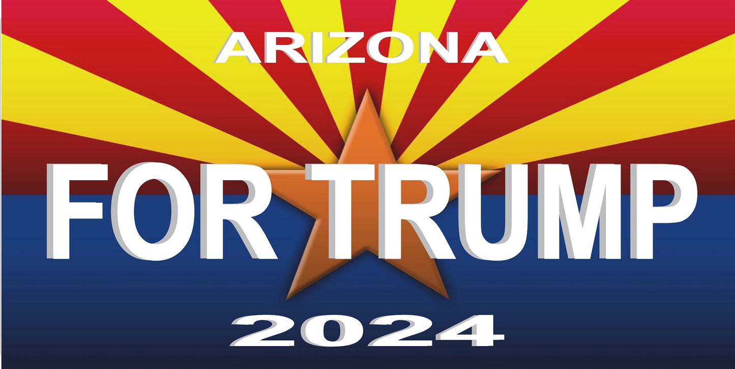 Arizona For Trump Photo License Plate