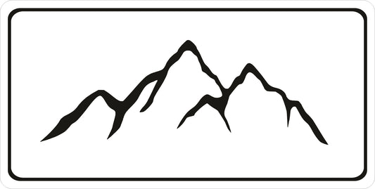 Mountain Silhouette Photo License Plate