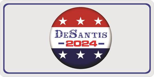 DeSantis 2024 Button Photo License Plate