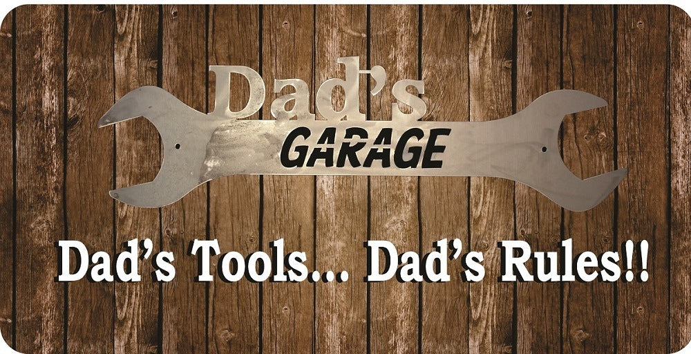 Dads Garage Dads Tools Dads Rules Photo License Plate