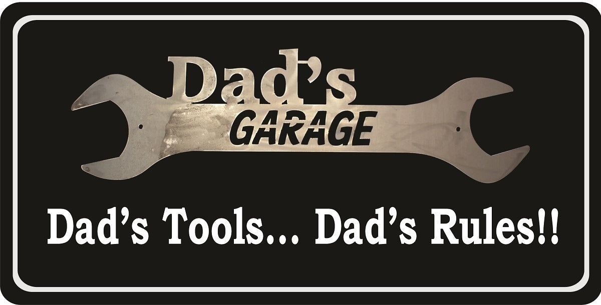 Dads Garage Dads Tools Dads Rules #2 Photo License Plate