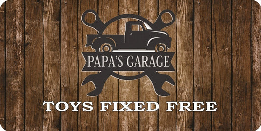 Papas Garage Papas Tools Papas Rules #2 Photo License Plate