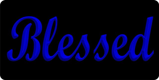 Blessed Blue Photo License Plate