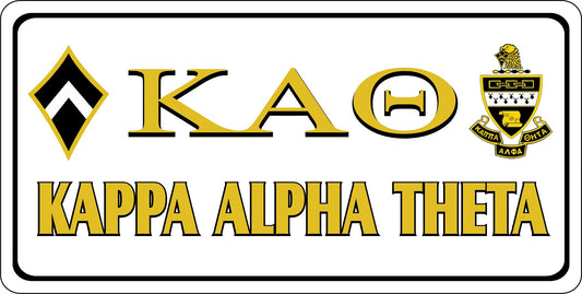 Kappa Alpha Theta Photo License Plate