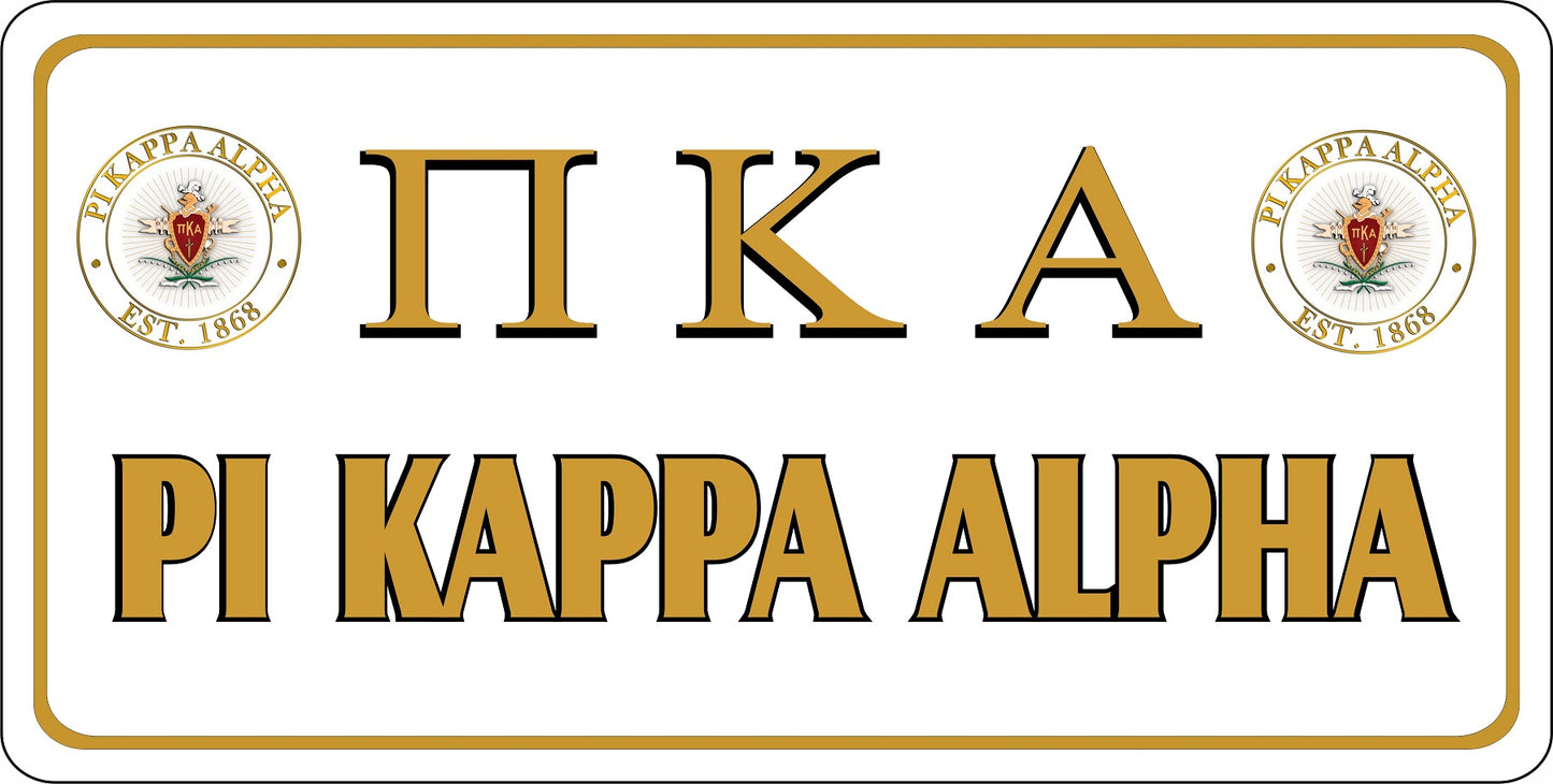 Pi Kappa Alpha Photo License Plate