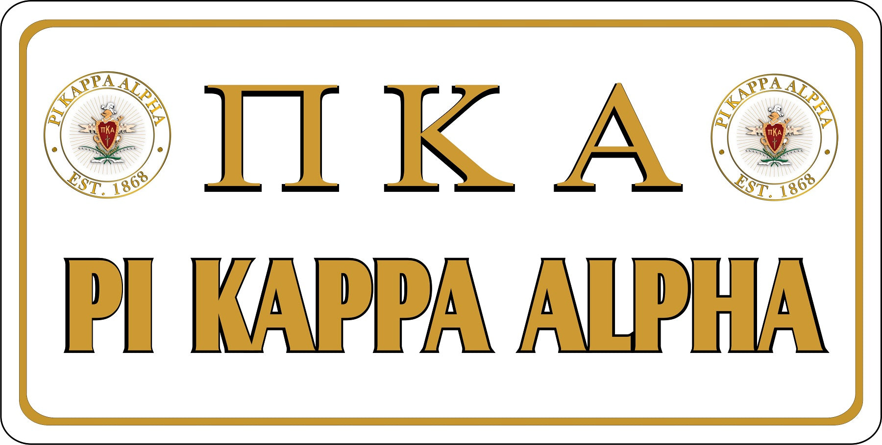 Pi Kappa Alpha Photo License Plate