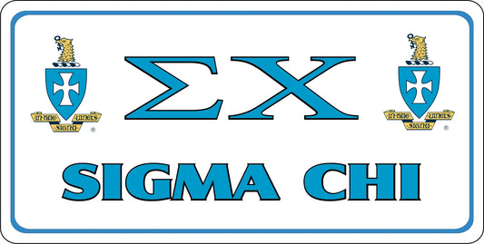 Sigma Chi Photo License Plate