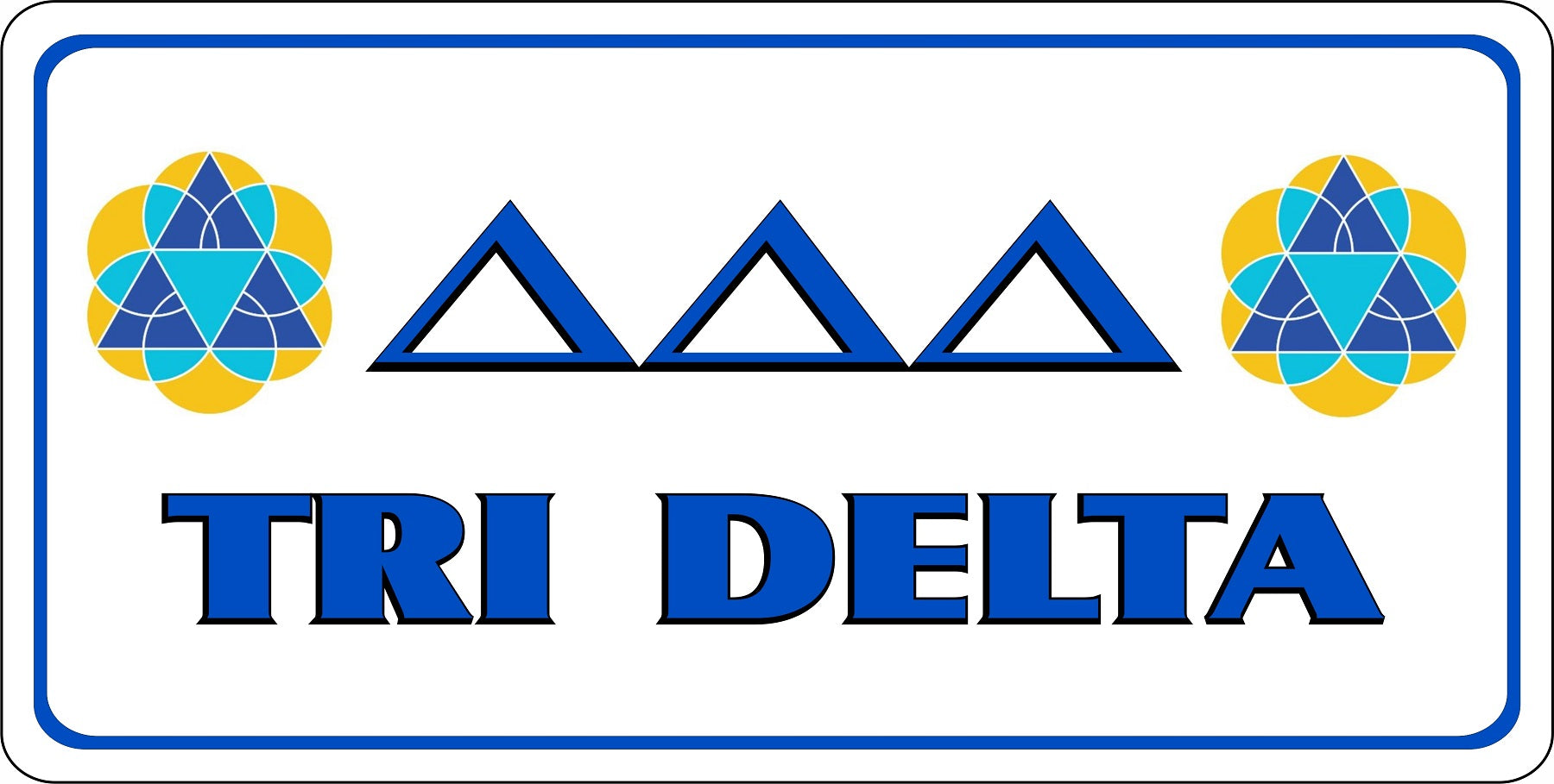 Tri Delta Photo License Plate