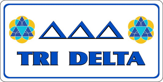 Tri Delta Photo License Plate