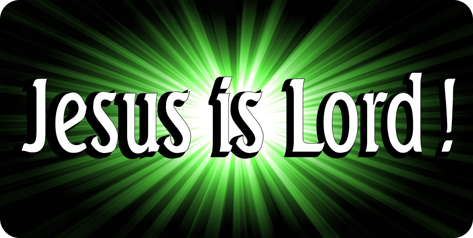 Jesus Is Lord Green Photo License Plate